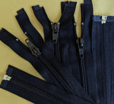 Z2225 25cm Deep Navy Nylon No.5 Open End Zip