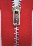 Z2512 YKK 18cm Red Metal Teeth Pin Lock No.3 Closed End Zip