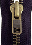 Z2970 61cm Deep Rich Navy Brass Teeth No.8 Open End Zip