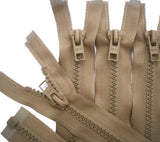 Z5402 36cm Beige Optilon Plastic Chunky Teeth No.6 Open End Zip