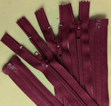 Z5433 33cm Pale Burgundy Optilon Nylon No.5 Open End Zip