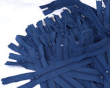 Z3133 18cm Dusky Royal Blue Nylon No.3 Closed End Zip