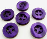 B7186 11mm Purple Pearlised Polyester 4 Hole Button