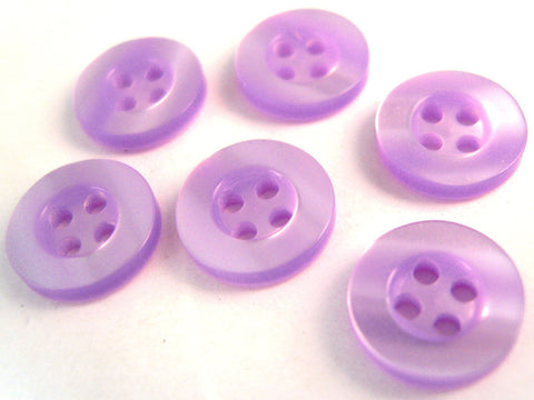 B7190 11mm Lilac Pearlised Polyester 4 Hole Button
