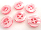 B7193 11mm Pale Pink Pearlised Polyester 4 Hole Button