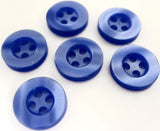 B7179 11mm Royal Blue Pearlised Polyester 4 Hole Button