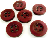 B7182 11mm Wine Pearlised Polyester 4 Hole Button