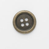 B18157 10mm Antique Brass Metal 4 Hole Button