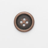 B18160 10mm Bronze Metal 4 Hole Button
