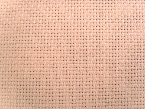 Aida 100% Cotton Needlework Fabric, Pale Rose Pink 14 Count, 25cm x 33cm - Ribbonmoon