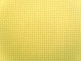 Aida 100% Cotton Needlework Fabric, Pale Lemon 14 Count, 25cm x 33cm - Ribbonmoon