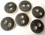 B0100 15mm Frosted Matt Black-White Chunky 2 Hole Button