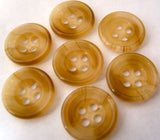 B0123 15mm Golden Aaran Glossy 4 Hole Button - Ribbonmoon