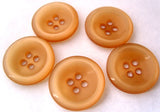 B14806 19mm Drab Apricot Pearlised Polyester 4 Hole Button