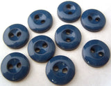 B0175 11mm Tufts Blue Glossy Nylon 2 Hole Button