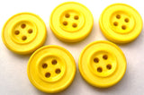 B0245 16mm Bright Yellow 4 Hole Button - Ribbonmoon