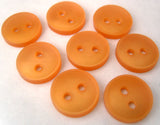 B0734 11mm Pale Orange Polyester Shirt Type 2 Hole Button - Ribbonmoon