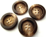 B0806 21mm Browns and Beige's Horn Effect 4 Hole Button - Ribbonmoon