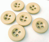 B0893 16mm Creamy Peach Beige 4 Hole Trouser or Brace Type Button