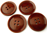 B0897 22mm Tonal Redwood Rust Brown High Gloss 4 Hole Button - Ribbonmoon