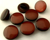 B0956 11mm Hot Chocolate Polyester Shank Button - Ribbonmoon