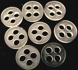 B14977 11mm Clear Polyester 4 Hole Backing Button