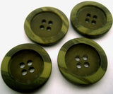 B10862 22mm Tonal Moss Greens 4 Hole Button - Ribbonmoon