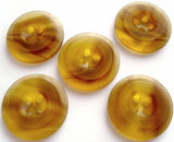 B12748 19mm Amber and Brown Translucent 4 Hole Button