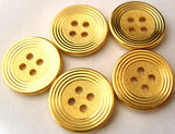 B1340 17mm Metallic Pale Gold Gilded Poly 4 hole Button - Ribbonmoon