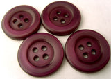 B1414 20mm Tonal Plum Polyester 4 Hole Button - Ribbonmoon