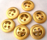 B1451 12mm Gilded Gold Poly 4 Hole Button - Ribbonmoon