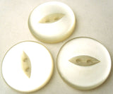B15406 23mm Ice White 2 Hole Polyester Fish Eye Button - Ribbonmoon