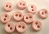 B16031 6mm Pale Pink Small Nylon 2 Hole Dolls Button - Ribbonmoon