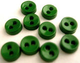 B16033 6mm Green Small Nylon 2 Hole Dolls Button - Ribbonmoon