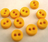 B16193 6mm Yellow Small Nylon 2 Hole Dolls Button - Ribbonmoon