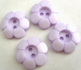 B16207 21mm Lilac Glossy 2 Hole Daisy Flower Button - Ribbonmoon