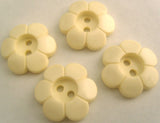 B16212 21mm Cream Ivory Glossy 2 Hole Daisy Flower Button - Ribbonmoon