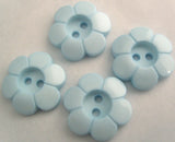 B16213 21mm Pale Blue Glossy 2 Hole Daisy Flower Button - Ribbonmoon