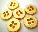 B1909 14mm Gilded Gold Poly Matt 4 Hole Button - Ribbonmoon