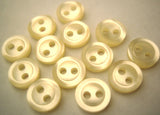 B1926 9mm Ivory Cream Pearlised Shimmery 2 Hole Button - Ribbonmoon