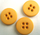 B15422 23mm Pale Gold Yellow Soft Sheen 4 Hole Button