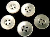 B2112 16mm Pearlised White 4 Hole Button - Ribbonmoon