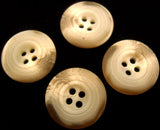 B2116 20mm Pale Aaran Bone Sheen 4 Hole Button - Ribbonmoon