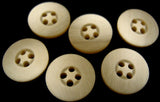 B2323 18mm Frosted Beige Aaran Matt 4 Hole Button - Ribbonmoon