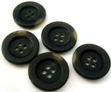 B2458 20mm Black and Natural Soft Sheen 4 Hole Button