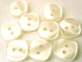 B2558 12mm Tonal Pearlised White Polyester 2 Hole Button - Ribbonmoon