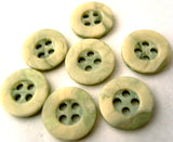 B16547 11mm Natural and Green Bone and Shimmery 4 Hole Button