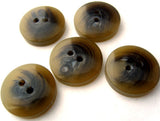 B2677 18mm Olive Green and Greys Gloss Chunky 2 Hole Button - Ribbonmoon