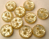B3005 11mm Cream Based with a Silver Glitter 2 Hole Button - Ribbonmoon