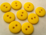 B15786 12mm Sunshine Yellow Matt Bone Sheen 2 Hole Button